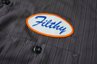 Mechanic Button Up Shirt- Charcoal/Black/White