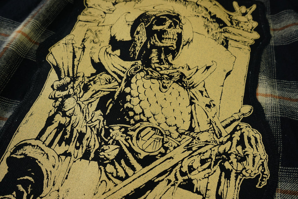 Throne Button Up Flannel Shirt- Black/Tan