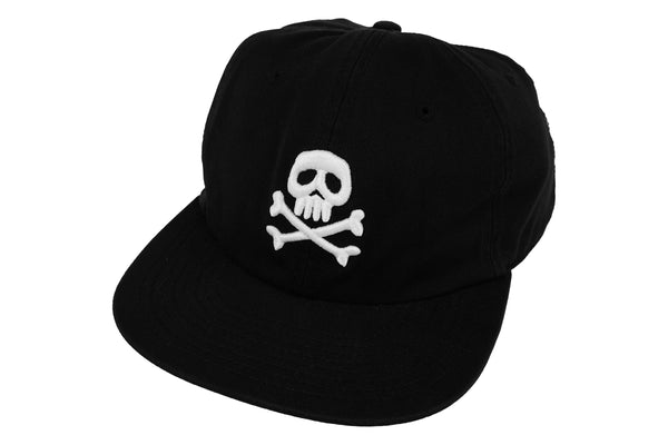 Jolly Roger 6 Panel Hat - Black
