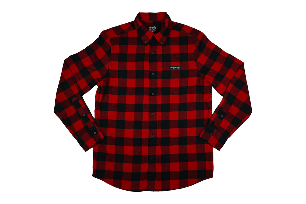 Red Riding Hood v2 Button Up Flannel Shirt- Red/Black