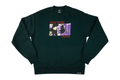 Bicycle Crewneck- Pine Green