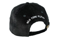 Black Cat 6 Panel Hat - Black