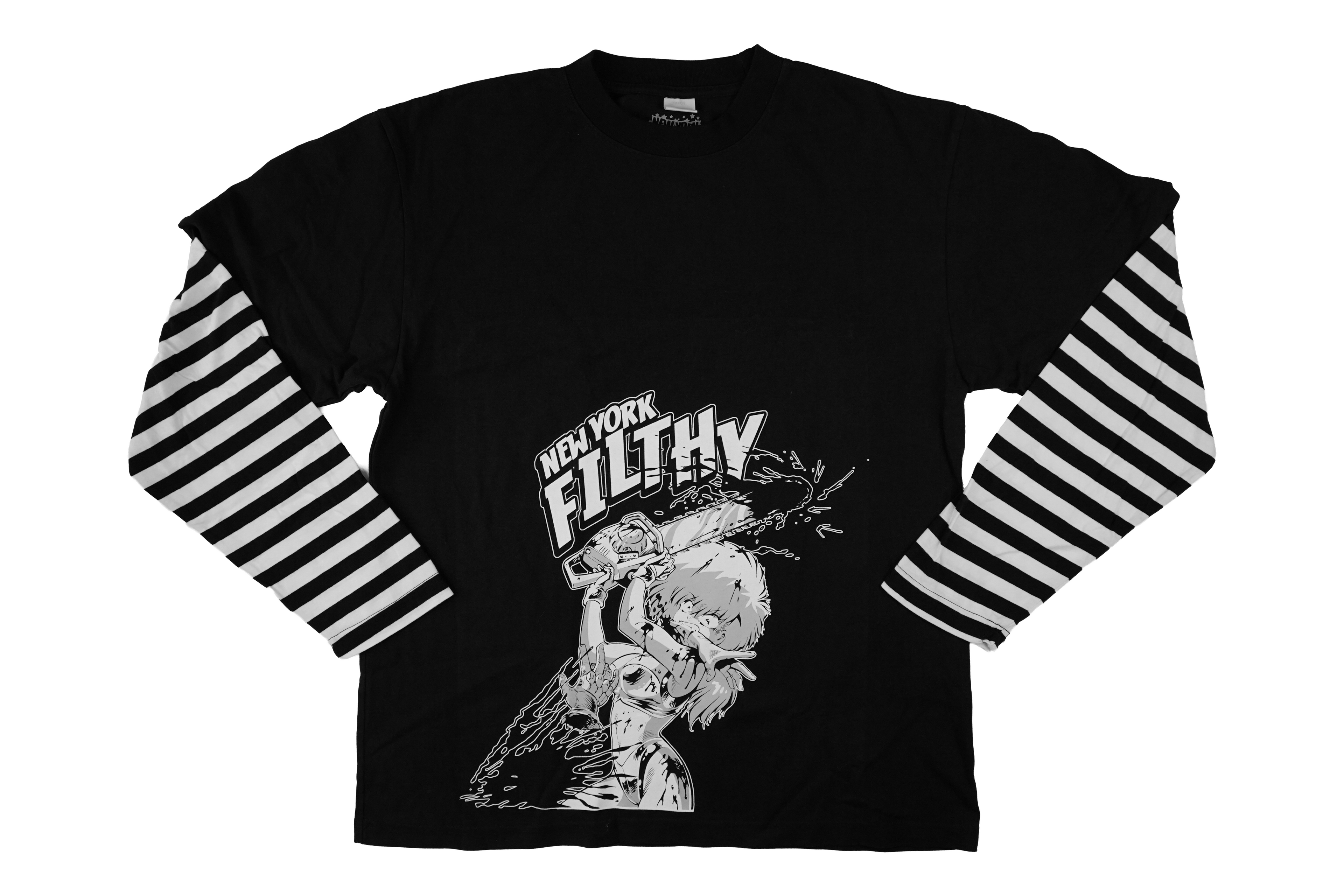 Chainsaw Double Sleeve Tee - Black