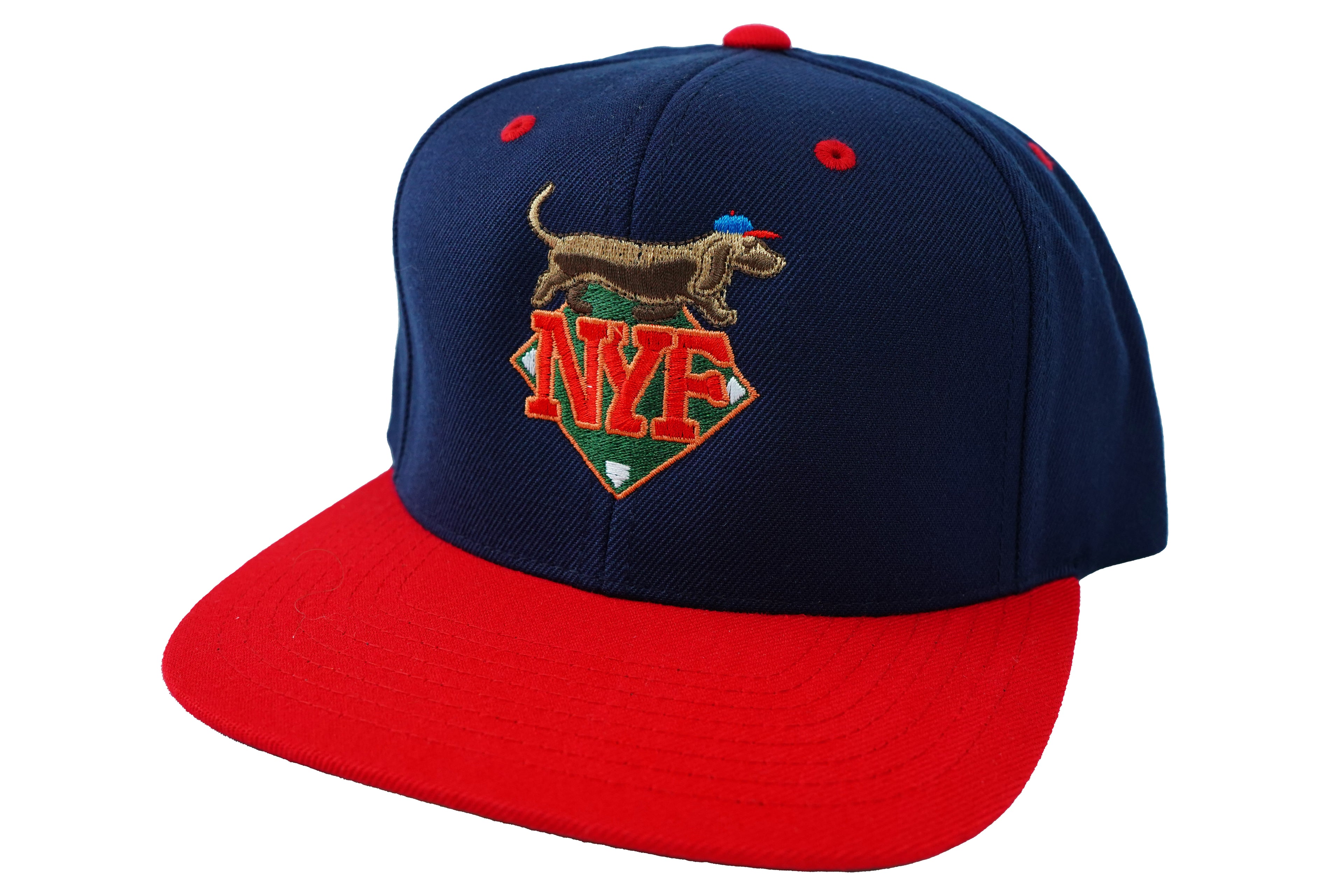 Heritage Hound Snapback Hat - Navy/Red