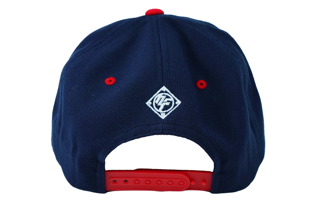 Heritage Hound Snapback Hat - Navy/Red