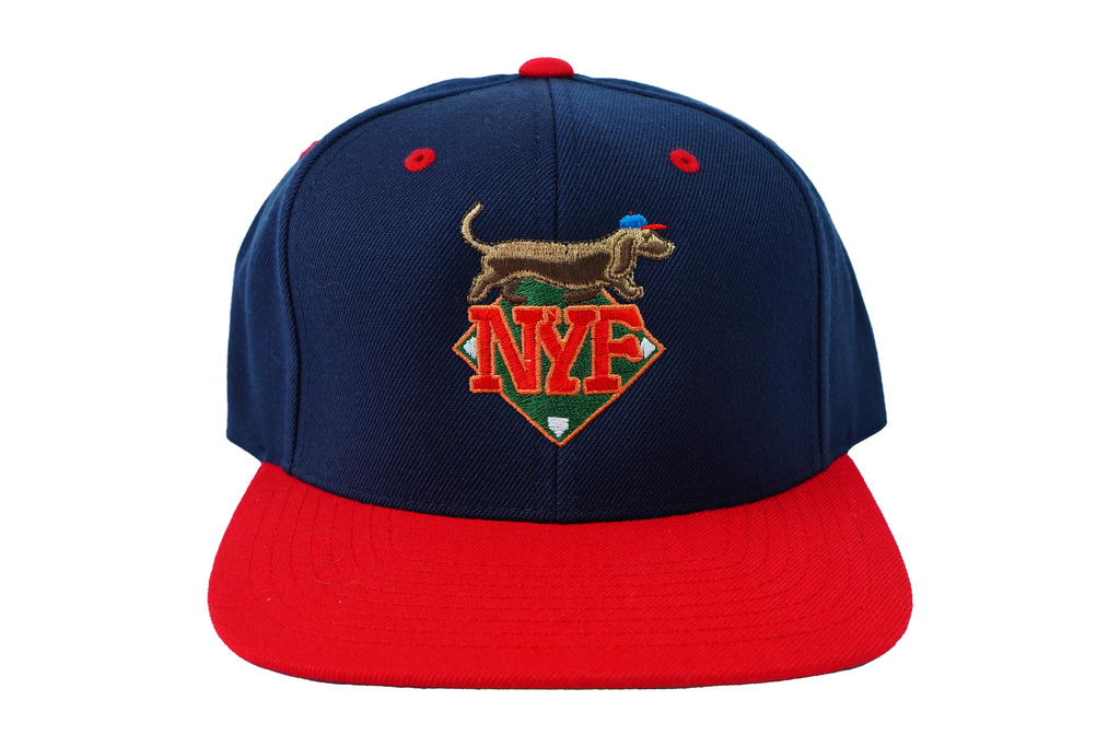 Heritage Hound Snapback Hat - Navy/Red