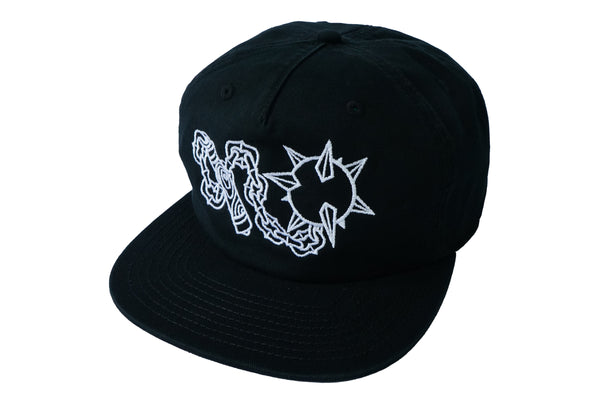 Flail 5 Panel Hat - Black