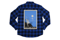 Moonlight Serenade Button Up Flannel Shirt- Blue/Black