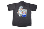 Mechanic Button Up Shirt- Charcoal/Black/White