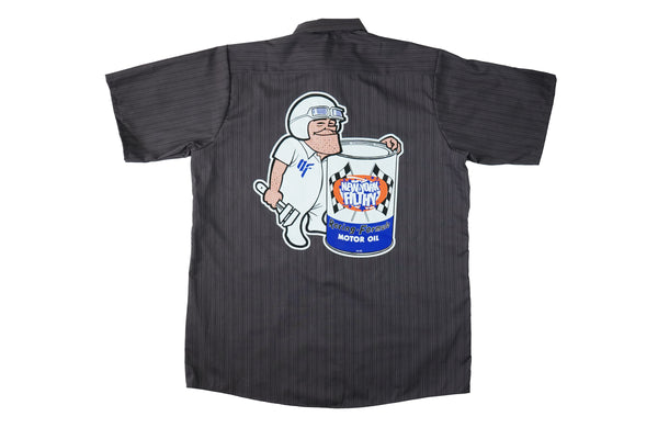 Mechanic Button Up Shirt- Charcoal/Black/White