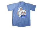 Mechanic Button Up Shirt- Blue/White
