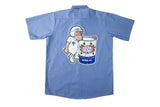 Mechanic Button Up Shirt- Blue/White