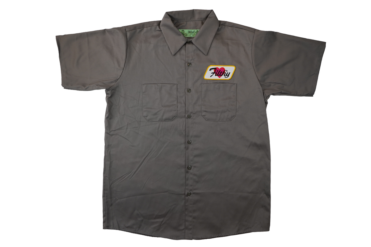 Scorpion Button Up Shirt- Graphite