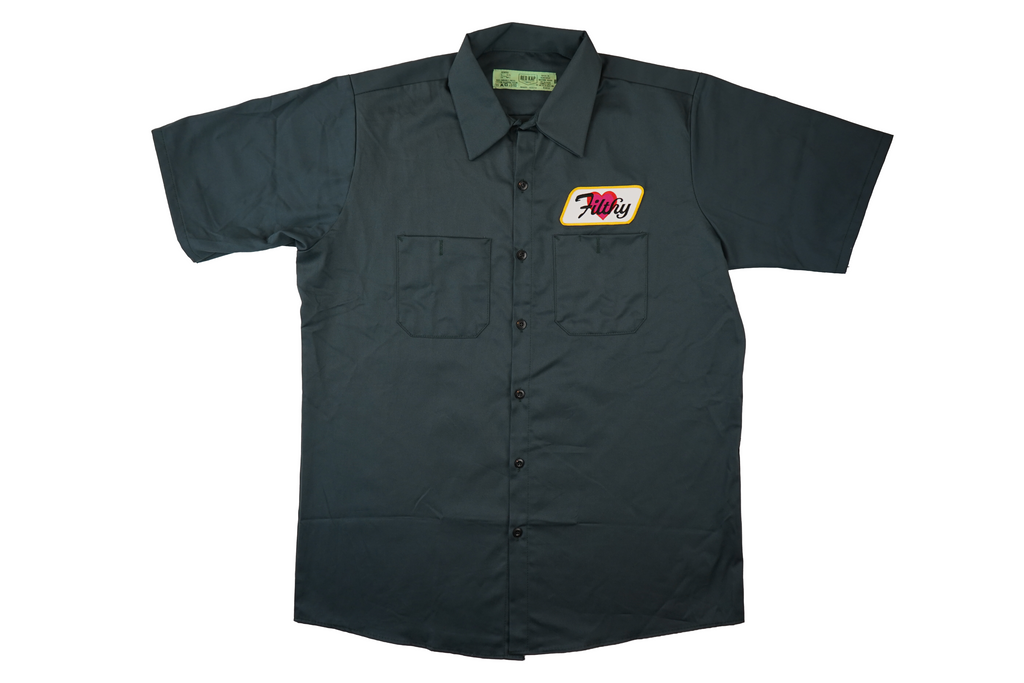 Scorpion Button Up Shirt- Spruce Green