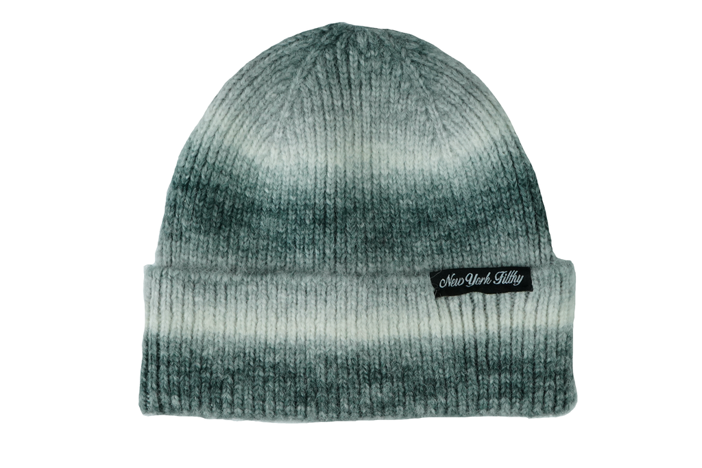 Script Dyed Beanie - Grey/ White