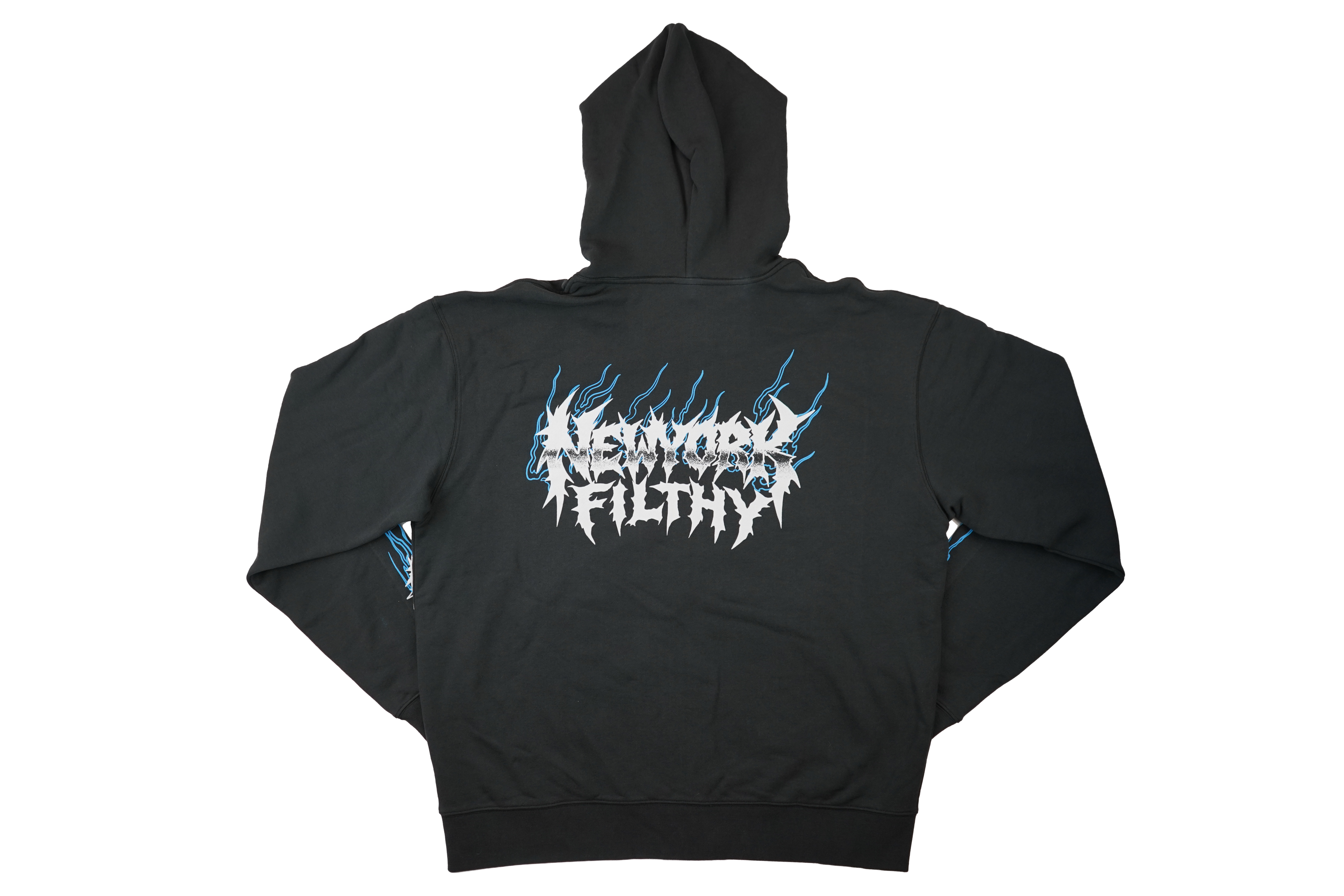 White Tiger Zip Hoodie- Faded Black